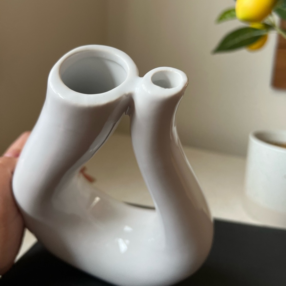 White ceramic vase new